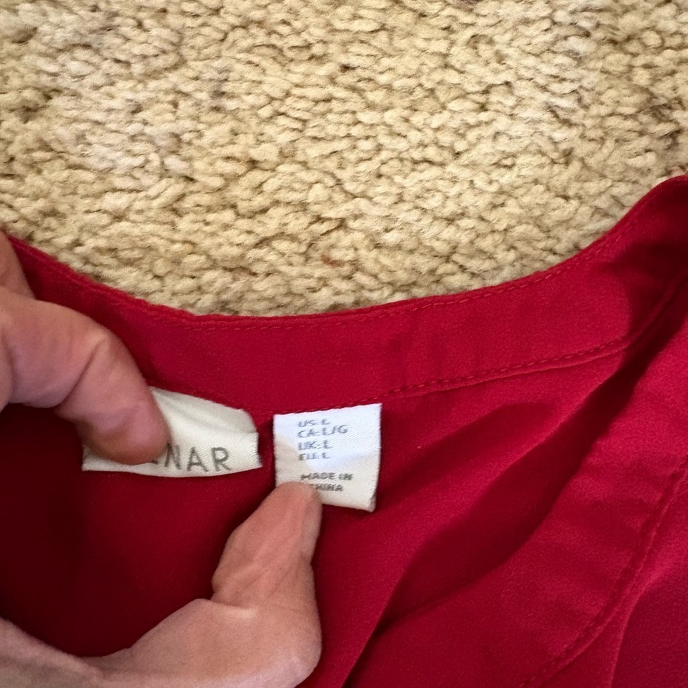 Kenar Sleeveless Red Blouse - Picture 3 of 5